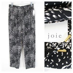 Joie Womens Black Beige Abstract Pull On Comfort Casual Pants Size XS